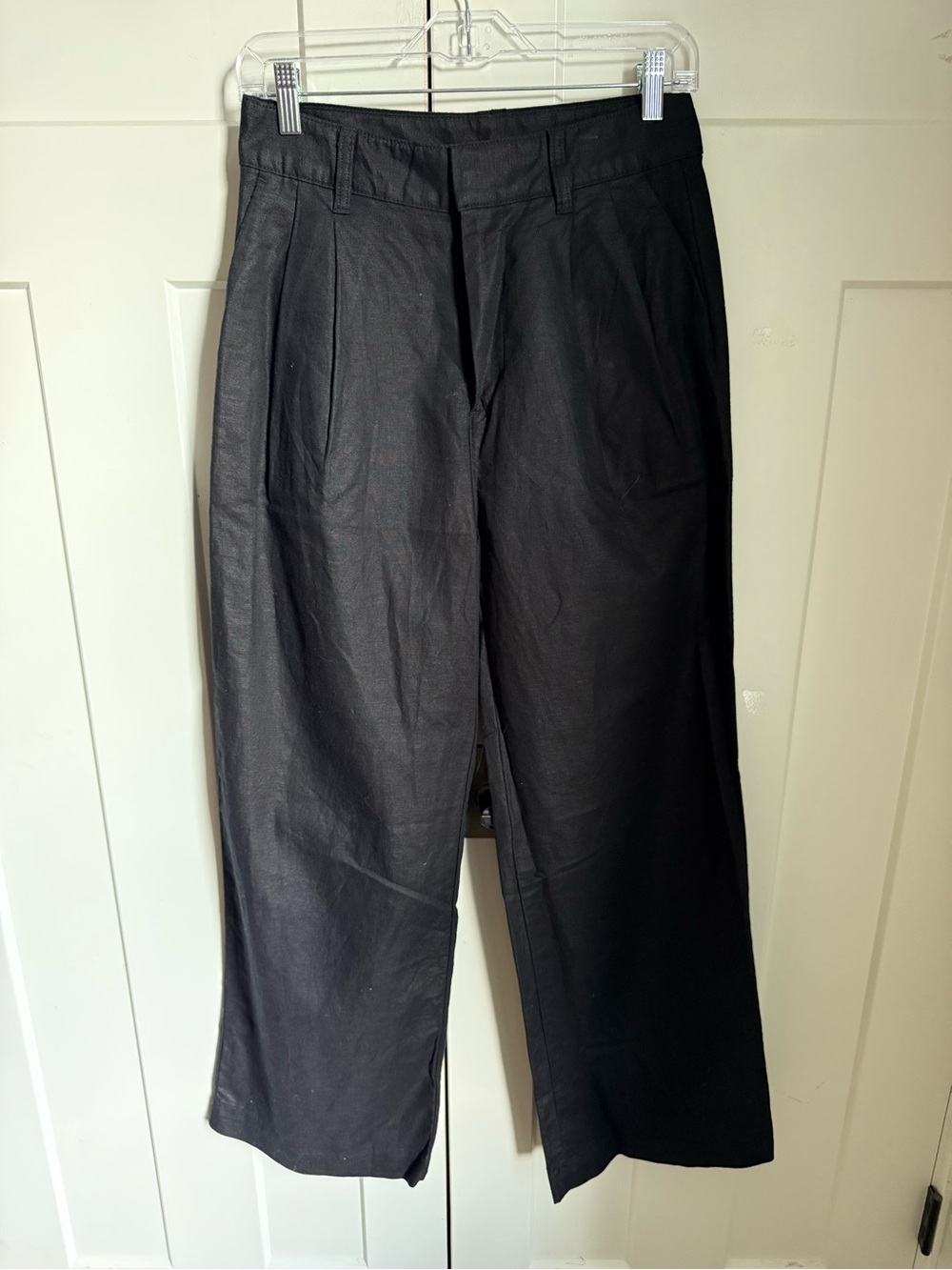 Like new Gap 365 High Rise Linen Blend Trousers in Black, size 4. - Picture 5 of 12